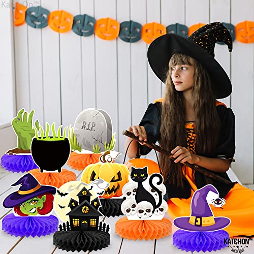 Image of KatchOn, Halloween Centerpieces for Tables - Pack of 8 | Pumpkin Summerween Centerpiece for Halloween Table Decorations | Witch Table Decor | Pumpkin Table Decor | Summerween Party Decorations