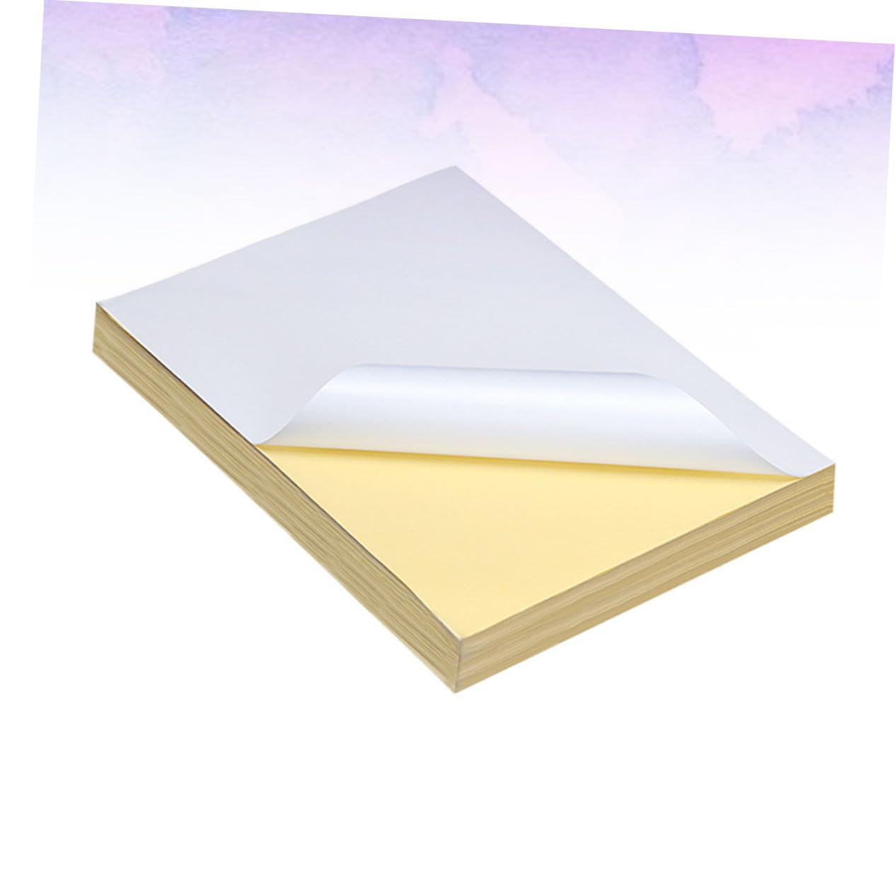 100 Stück Selbstklebendes Typpapier mit Glänzender Oberfläche Bedruckbares Etikettenpapier Kompatibel mit Inkjet und Laserdruckern für Büro Schule und Zuhause Leicht Ablösbar und