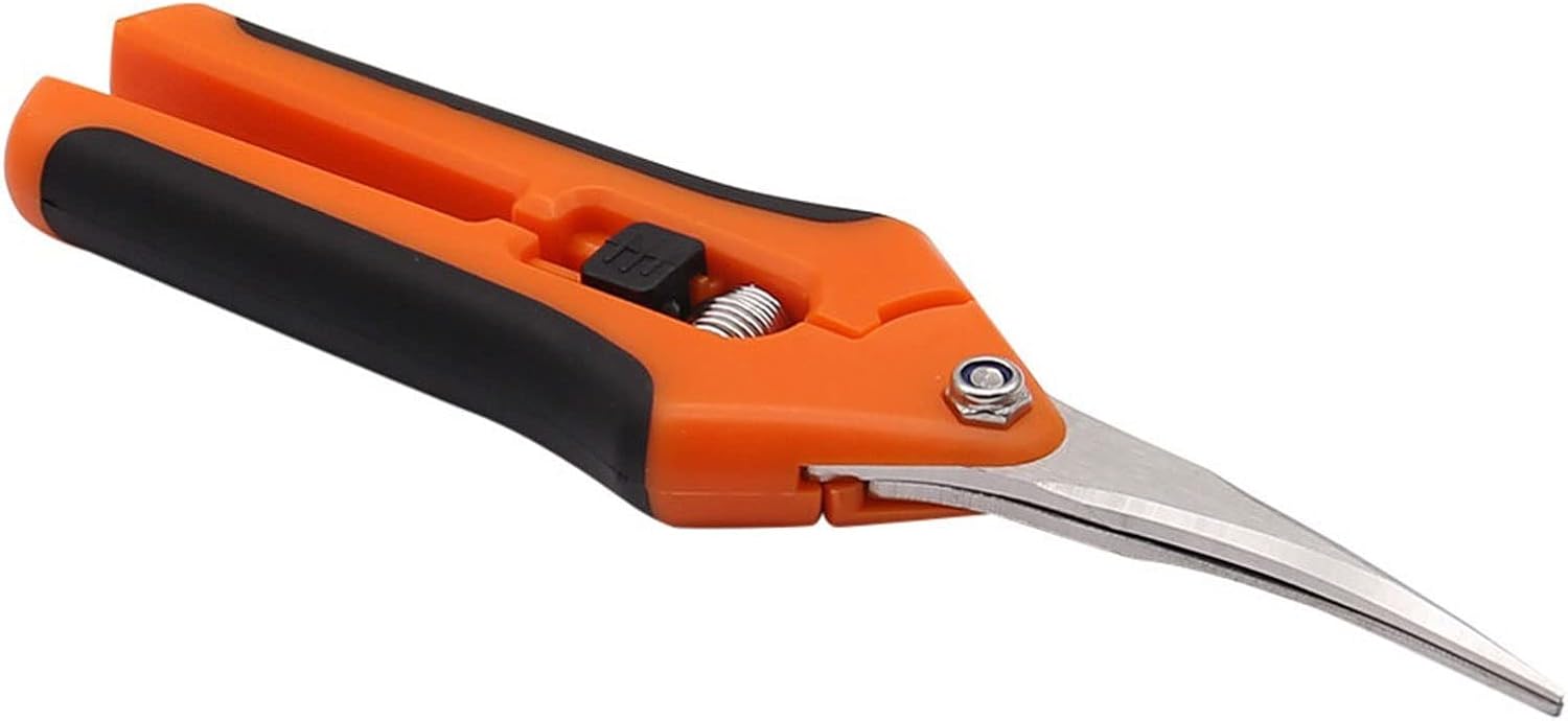 INLIMA Gardening Scissors 1pcGarden ToolsBonsai Shears Metal Gardening Scissor Pruning Tool Hand Cutter Fruit Picking Weed Household Potted Scissors (Color : Orange)