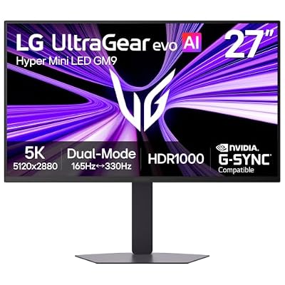 LG 27GM950B-B 27-inch Ultragear evo Mini-LED IPS 5K 165Hz Gaming Monitor