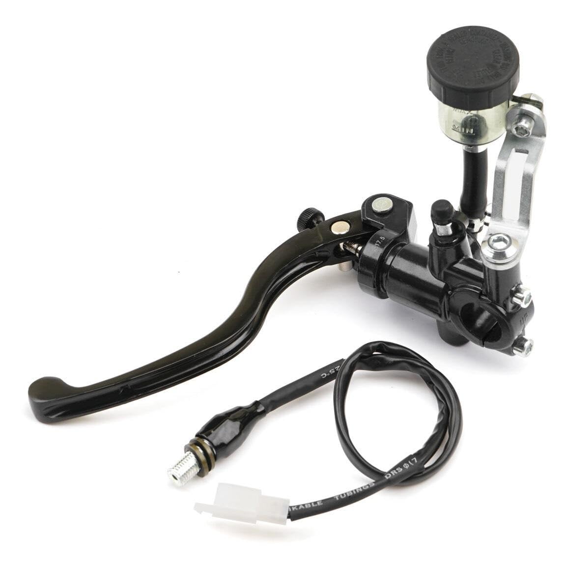 Riderai Left Black Motorbike Clutch Levers Universal Motocycle Radial Brake Clutch Pump For Master Cylinder Levers Handle 17.5Mm Piston(Left Black)