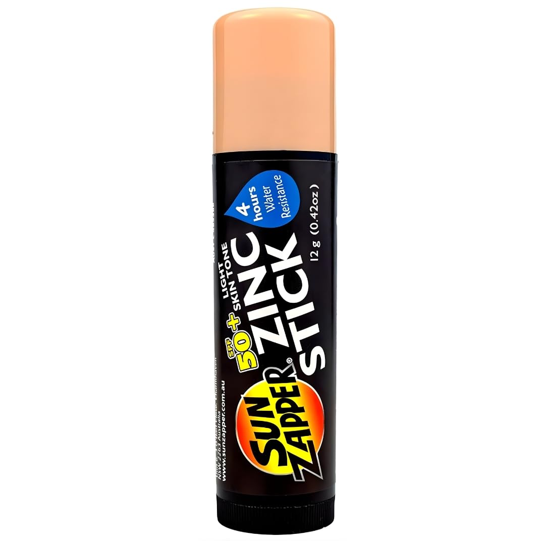 Sun Zapper Light Skin Tone Original Zinc Stick SPF 50 + Zinc Oxide Mineral Sunblock Stick for Face