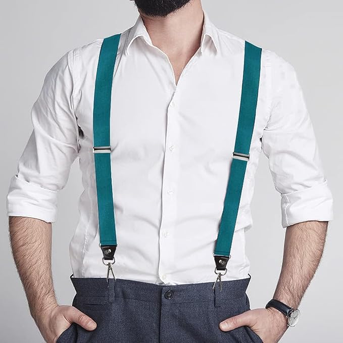 Image of Suspenders for Men, Adjustable Suspenders with Elastic Straps Y-Back Construction Heavy Duty for Work