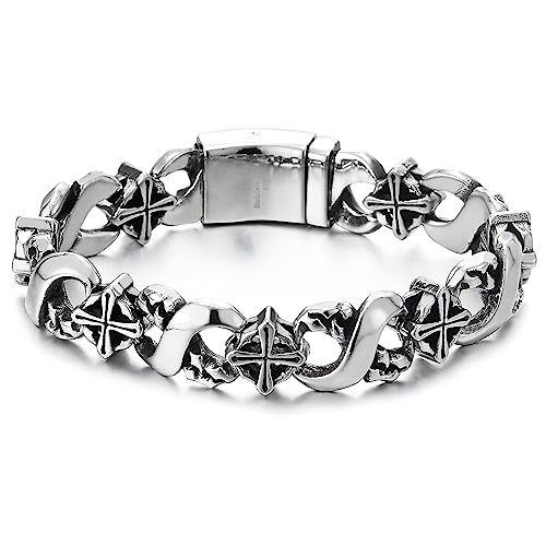 Pulsera Infinity Número 8 para Hombre en Acero Inoxidable