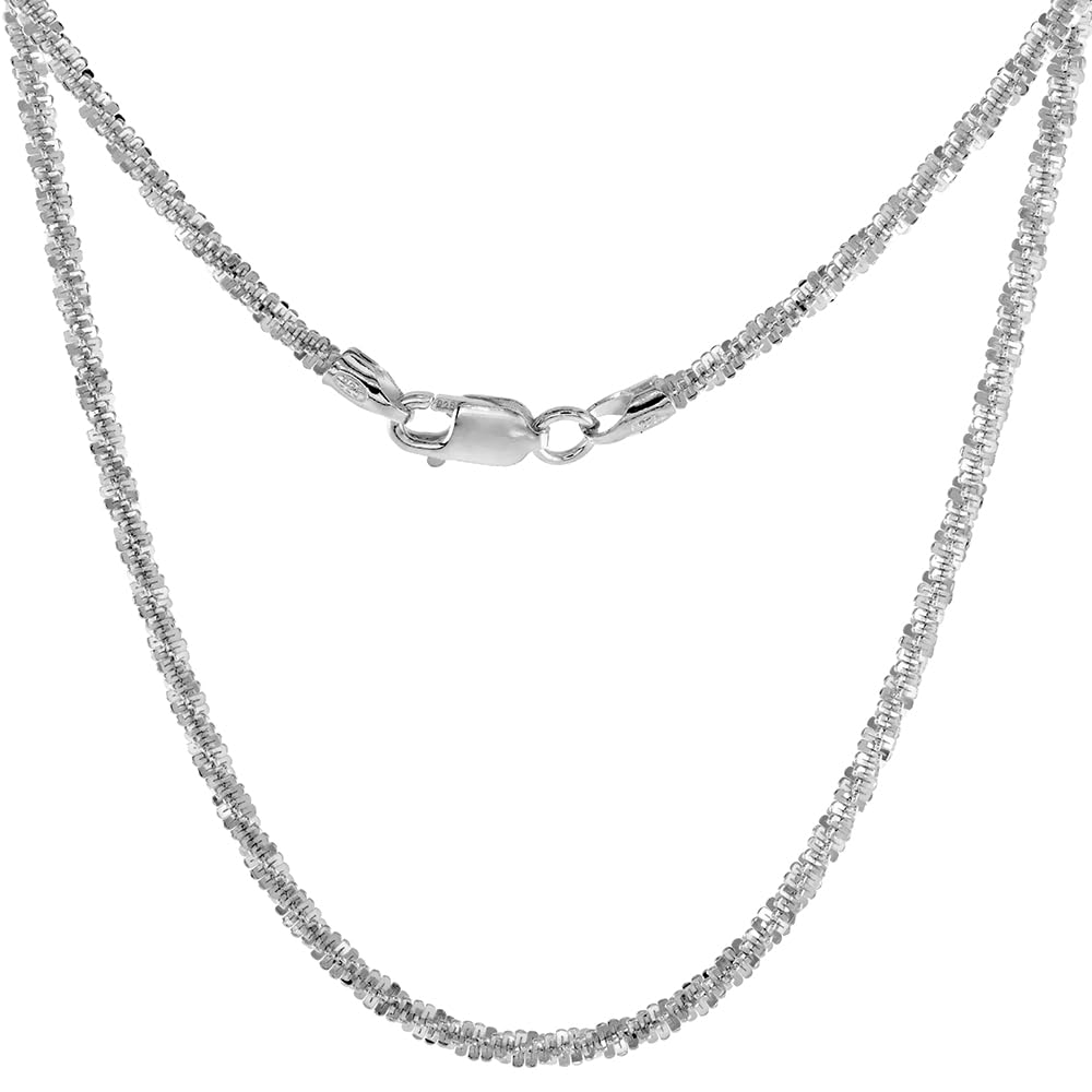 Sparkle4c_Jewelryページ Amazon.com: Sterling Silver Sparkle Rock Chain Bracelet 2.3