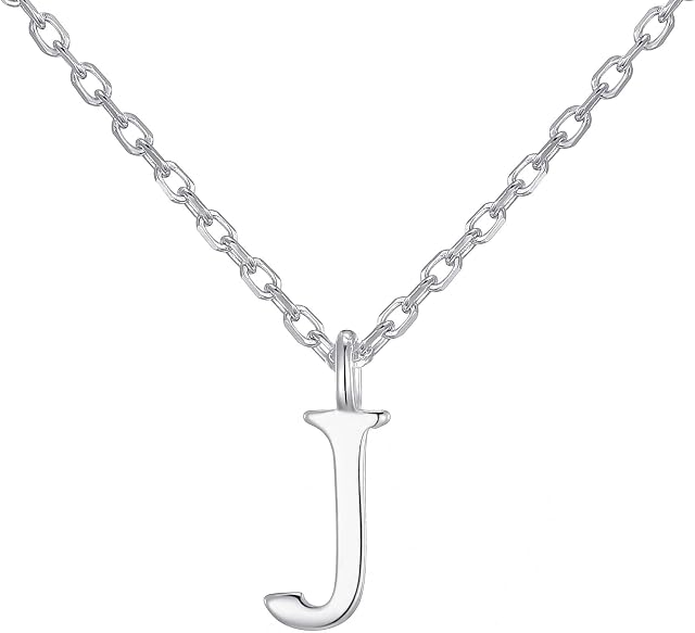 Philip Jones Sterling Silver Initial J Necklace