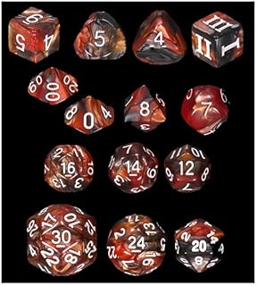 Mage Bullets - 14 Unusual Dice Set Approved for Use with Dungeon Crawl Classics - DCC - Unleashed Arcana