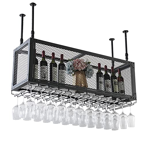 Porte-bouteilles de vin monté au plafond pour vos soirées et apéritifs entre amis