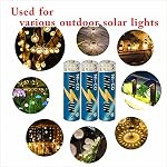 KINSUN 8-Pack Rechargeable Battery 1.2V Ni-Cd AA 900mAh for Outdoor Solar Garden Light