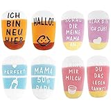 【Weich und bequem】 Hergestellt aus 90 % Baumwolle, 7 % Polyester, 3 % Spandex, bequem und atmungsaktiv. Ideal für die zarte Haut des Babys.