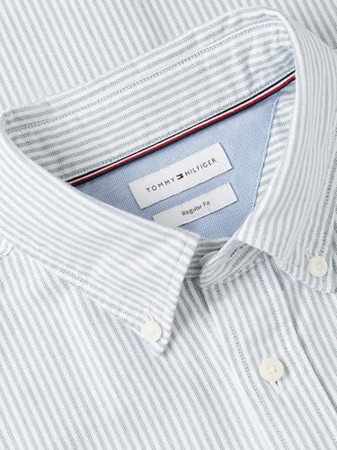Image of Tommy Hilfiger Men's Long Sleeve Oxford Shirts in Regular Fit, Men's Button Down Shirts, Also Available in Big and Tall