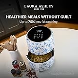 Laura Ashley Digital 9-in-1 Large Air Fryer 4.75 Quarts | Beautiful Air Fryer with China Rose Floral Print | Compact Airfryer with Rapid Air Technology for Healthy & Energy-Efficient Cooking