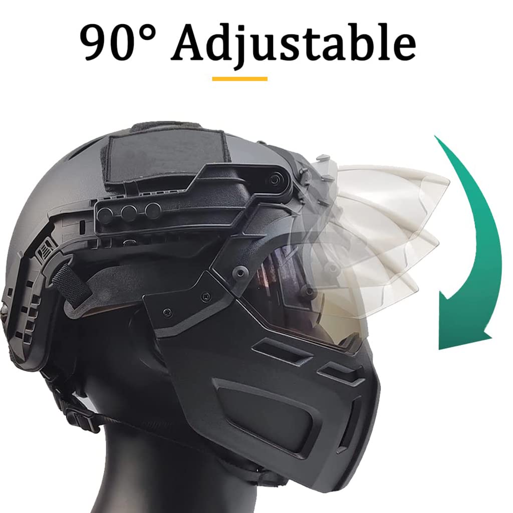Casque Tactique TRCTIC Avec Antibruit - Multicam - Masque Intégral - Airsoft Paintball