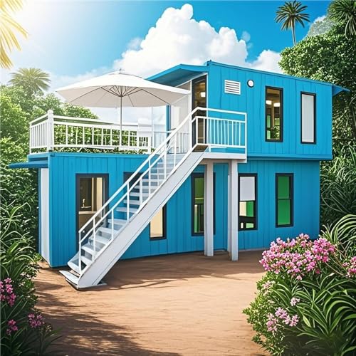 Double-Story Steel Frame Prefab Tiny Home – Detachable Expandable Container House, Fully Equipped with 2-4 Bedrooms, Kitchen & Bath | Folding Design, Portable & Fully Customizable - Image 4