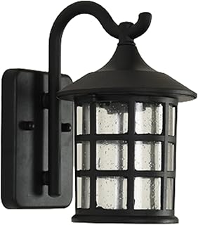Wodoodporna ZewnęTrzna Lampa śCienna,ZewnęTrzna Lampa śCienna ZewnęTrzna Lampa śCienna Oprawy OśWietleniowe Ganku,Odporna Rdzę Matowa Czarna Lampa śCienna Przezroczysty Szklany Klosz,A
