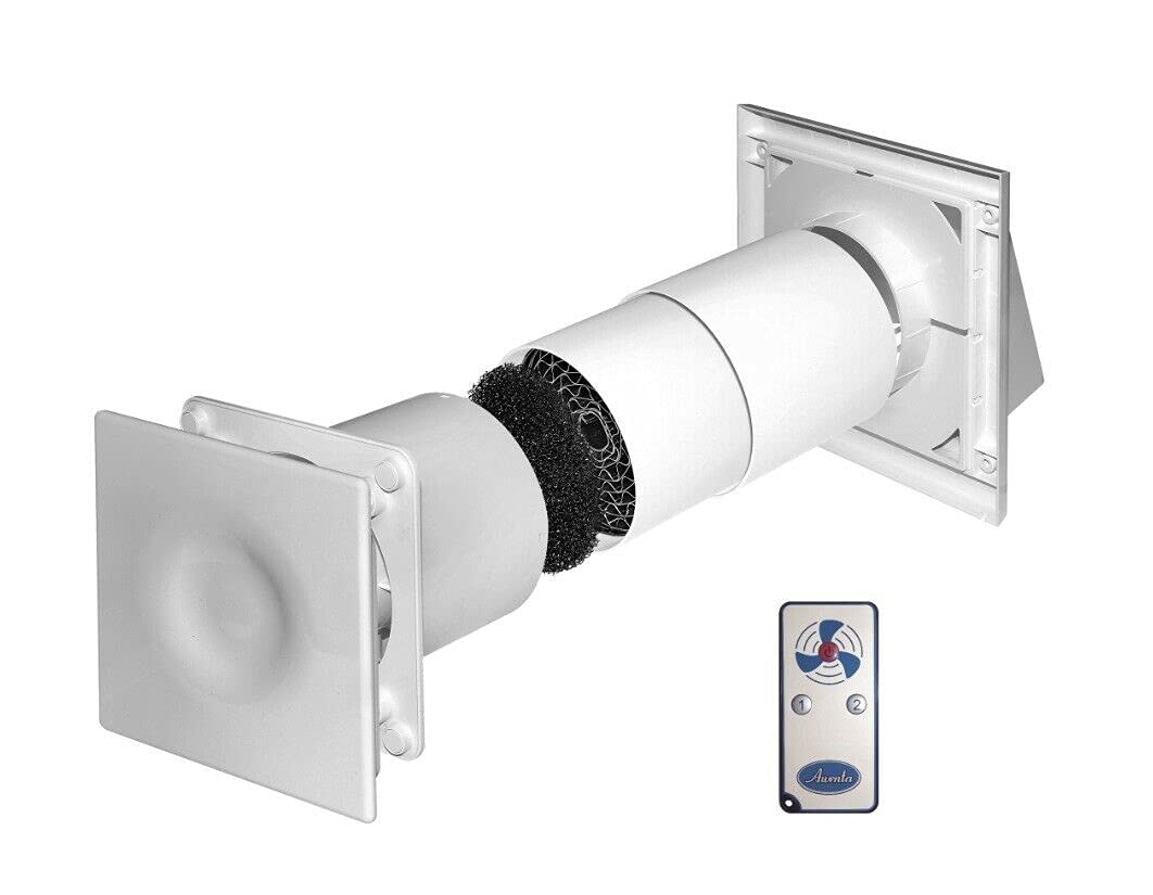 Armar Trading Ltd Single Room - Heat Recovery Kit - With Remote Controller -Extractor Fan Cowl - 125Mm