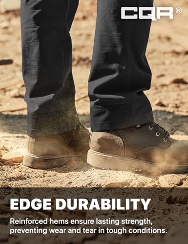 Image of CQR Men's Quick Dry Work Pants, Water Resistant Outdoor Tactical Pants, Lightweight Stretch Cargo Hiking Pants