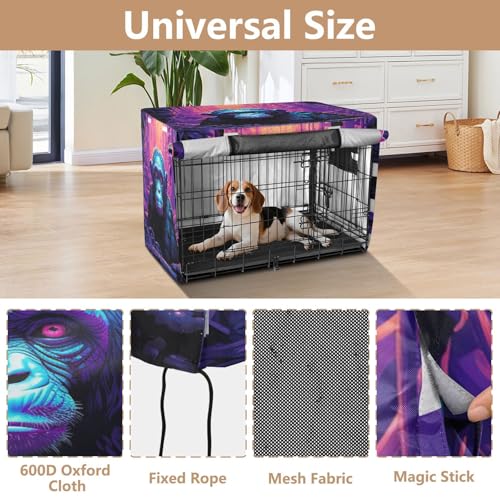 Housse de cage pour chien motif chimpanzé imperméable intérieur extérieur protection optimale