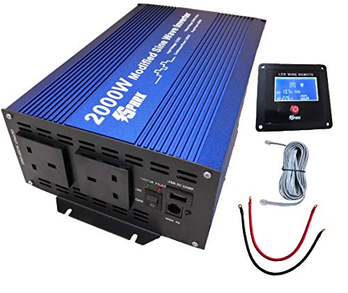 Spark 2000 watt Modified sine wave power inverter 12v 4000W peak microwave kettle