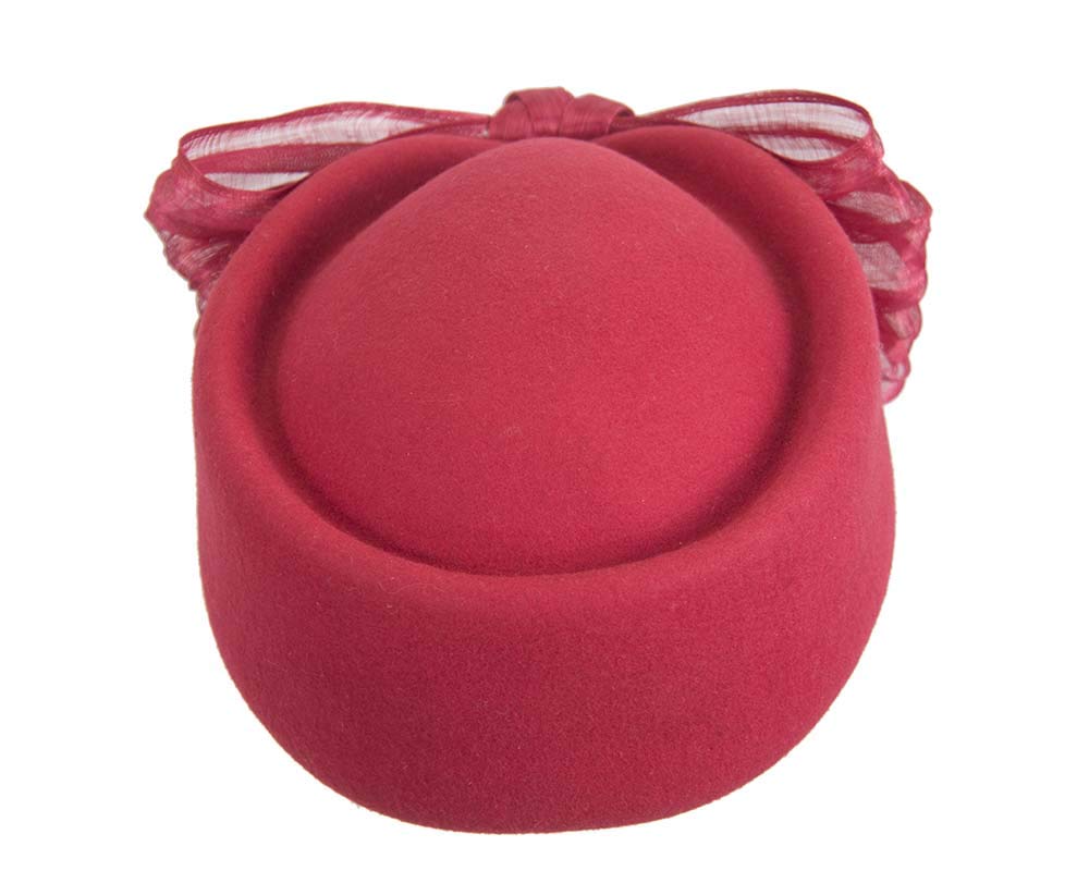 Fillies Collection Red Jackie Onassis Style Felt Beret