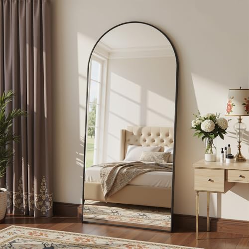 LadyNow Full Length Mirror, 76"x34" Arched Floor Mirror Freestanding, Floor