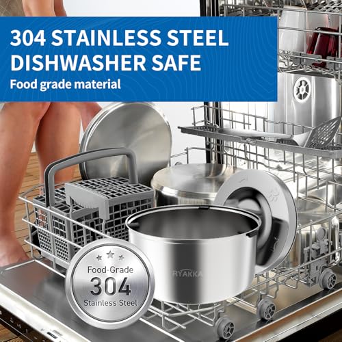 RYAKKA 3L Anti Schling Wassernapf Hunde ohne Sabbern Edelstahl Trinknapf für Reisen| Anti Schlabber | Slow Feeder Reisenäpfe für Mittelgroße & Sloppy Hunde