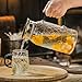 Buaic Glass Pitcher with Lid, 2 PACK 68 oz/2 Liter Vintage Water Pitcher, Clear Borosilicate Glass Water Carafe for Cold Brew, Coffee, Lemonade, Iced Sun Tea,Beverage, Milk, Heat Resistant
