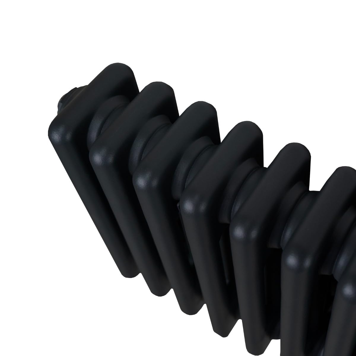 Radiador Tradicional Horizontal de 3 Columnas 600mm x 832mm | Negro Mate | Acero | Montado en pared | Kit de fijación y soportes + Cepillo de limpieza GRATIS | Calefacción estufa calefactor