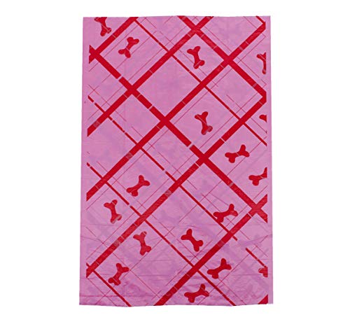 Image of Best Pet Supplies Dog Poop Bags for Waste Refuse Cleanup, Doggy Roll Replacements for Outdoor Puppy Walking and Travel, Leak Proof and Tear Resistant, Thick Plastic - Diamond Bone Pink, 360 Bags