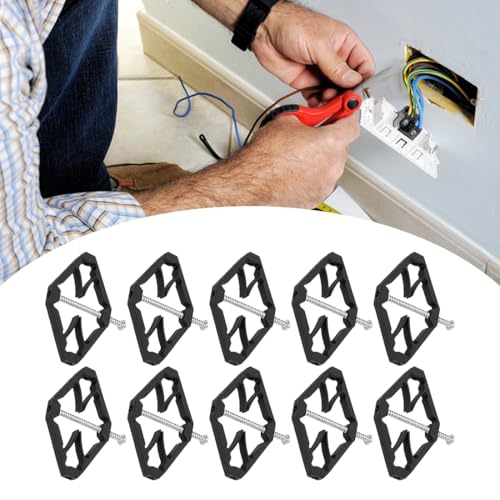 Cassette Vis Support Rod Kit, Lot de 10 tiges de support de Cassette de Type 86 Accessoires d'électricien Support de boîte de Prise Murale Outil de réparation