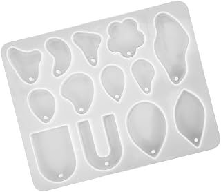 Silicone Pendant Casting Mold for DIY Jewelry Making Non-Stick Reusable Earring Mold for Epoxy Resin Crafts and Custom Handmade