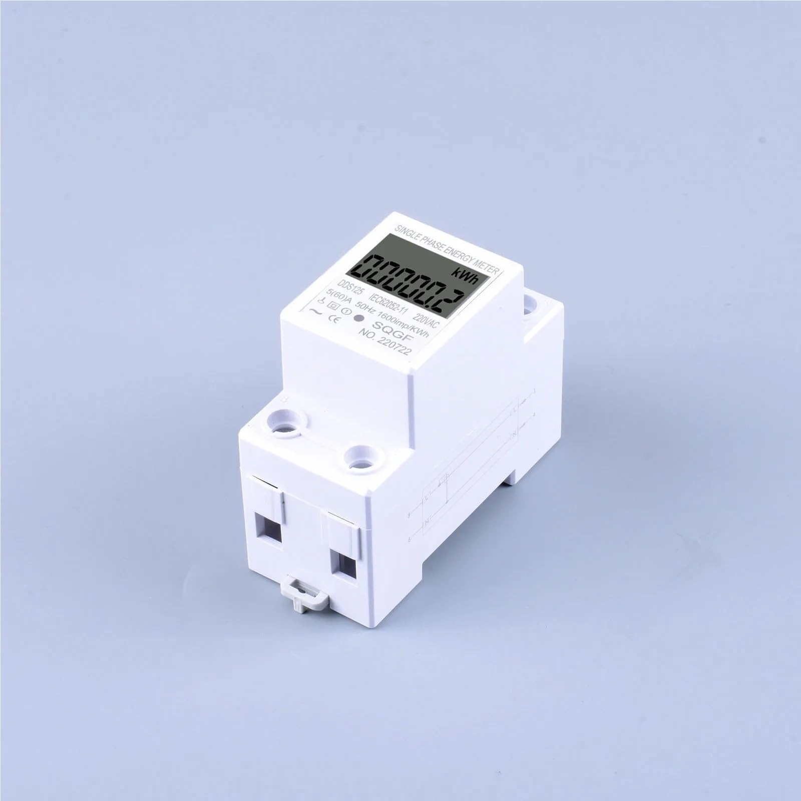 Miernik zużycia energii z cyfrowym wyświetlaczem LCD, jednofazowy miernik energii, watomierz, 230 V AC 50 Hz 60 A, elektryczny