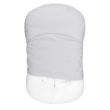 SWESEN Baby Lounger Cover, Ultra Breathable Newborn Lounger Cover, Cotton Linen Lounger Slipcover for Baby Girls and Boys, Covers Only, Grey