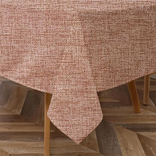 Majestic Giftware PU Faux Leather Rectangle Tablecloth | (TCE140-54120) Chocolate Waterproof & Spill Proof Dining Table Cover | Decorative Washable Tablecloth for Home, Kitchen, Party (54X120)