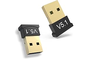 Wansurs USB Bluetooth Adapter 5.1 EDR, Universal Dongle for Wireless Mouse and Keyboard
