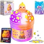 Dreamy Cloud Slime Kit – ASMR Slime for Kids (3-Tone Purple, Orange & Snow), Non-Sticky & Scented Cloud Dough, Axolotl Charm & Beads, Xmas Gifts for Ages 6–12 & Teens, MOOZ