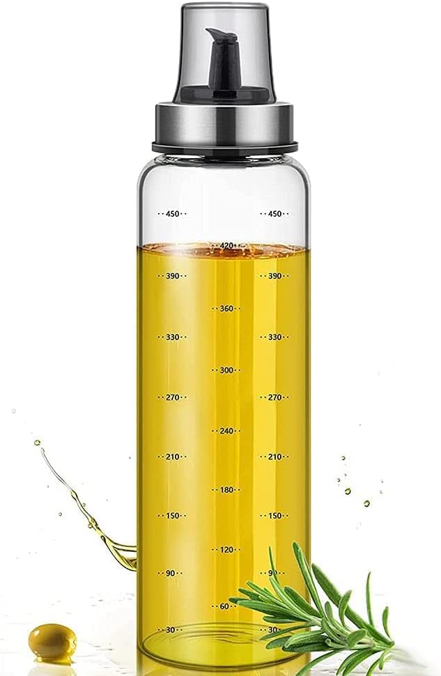 TASKHOUSE Cooking Oil Bottles 500ml Oil Dispenser Set Wide Neck Easy to Fill and Clean Leak