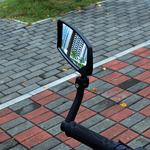 Briskmore Handlebar Bike Mirror, Hd Blast-Resistant, Safe Crystal Clear Glass Mirror, Adjustable Rotatable Bike Mirror, Rearview Mirror, Bicycle Mirror For Left Side Bt-018L #TOP5