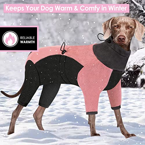 Aofitee Dog Pajamas, Warm Fleece Dog Sweater, Fullbody Dog Coat For Large Dogs, Winter Comfy Pullover Dog Pjs Onesie, Windproof Dog Apparel Cold Weather Clothes For Small Medium Large Dogs #TOP3