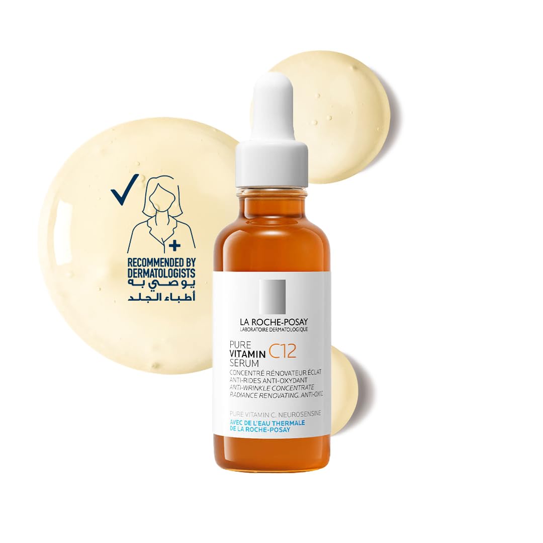 La Roche-Posay Pure Vitamin C12 Serum 30ml – High-Potency Antioxidant Anti-Wrinkle Face Serum with 12% Pure Vitamin C for Intense Radiance, Firmer-Looking, Smoother & More Even Skin