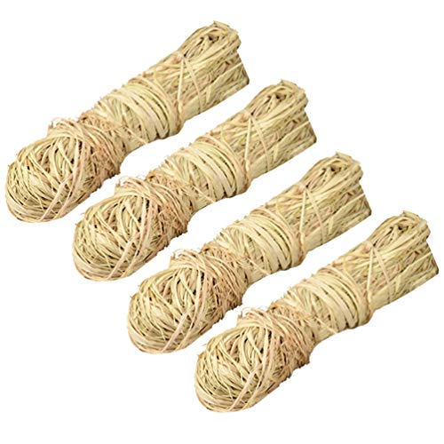 4 peças de fita de ráfia natural, fita de ráfia de Natal para artesanato e fita de embalagem
