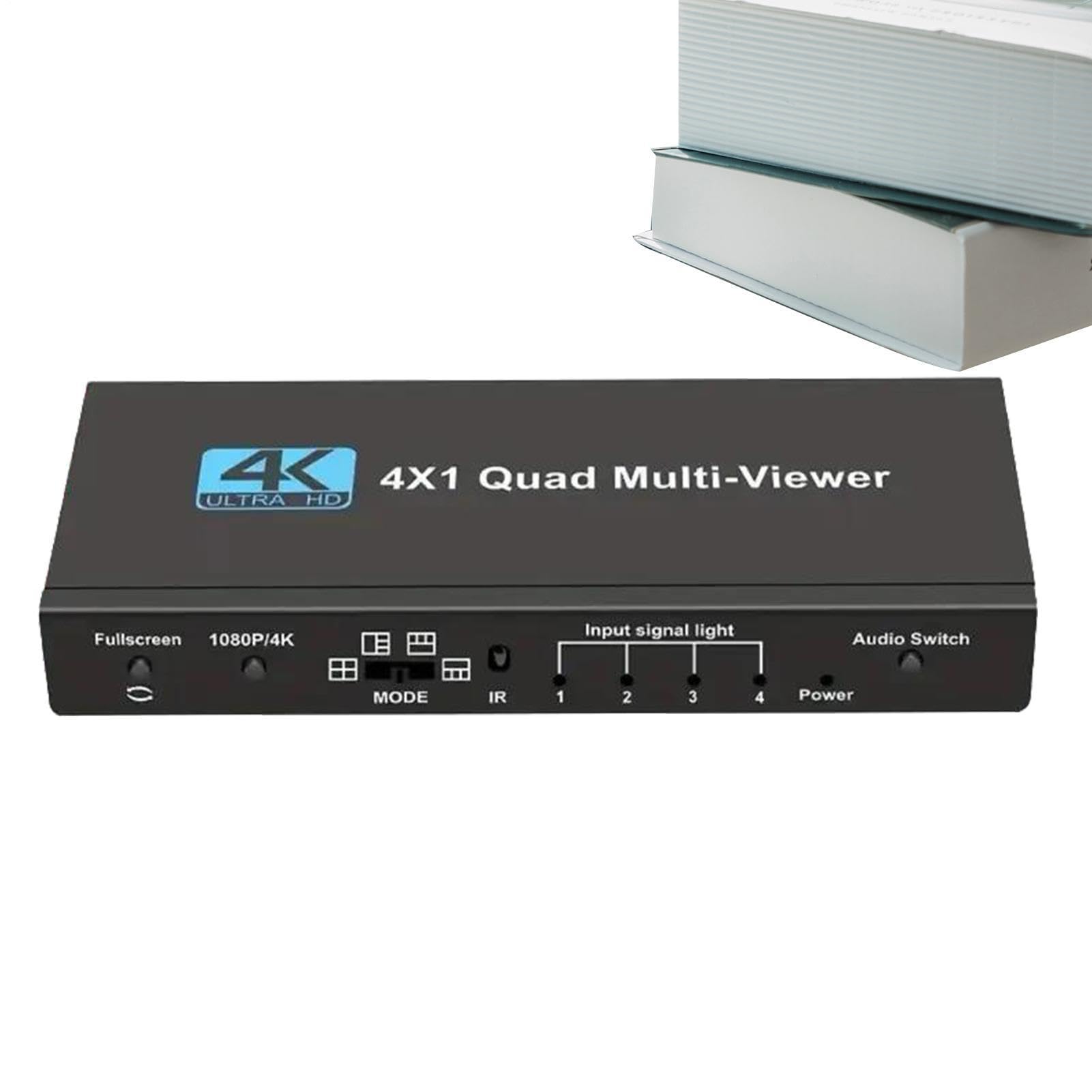 TV a Schermo Diviso Display Digitale Multi-Schermo 4-in-1 Senza Giunture | Multiviewer a schermo quadruplo per Home Theater, Sala Conferenze, Live Streaming, Monitoraggio di Sicurezza