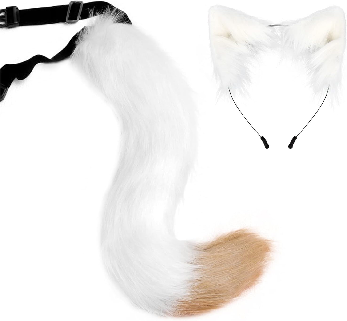 774円 お気に入りの Olyolyかわいい しっぽ コスプレ クリスマス パーティー グッズ 仮装 白狐 白猫 白犬 尻尾 狐耳 犬耳 つけ耳 柴 狼 狸 猫耳 カチューシャ アニマル 動物 メイド 10 白 キャメル