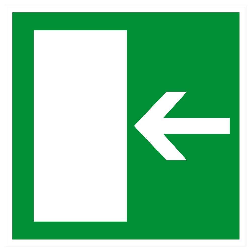 Fluchtwegschild - Rettungsweg Links/rechts - Kunststoff Selbstklebend - 40 x 40 cm
