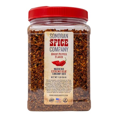 Ghost Pepper Flakes, Pure 16 Oz