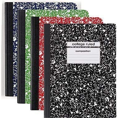 3Pk TRU RED Assorted Colors Composition Book ~ College Ruled 7 ½ X 9 ¾ in Colors May Vary
