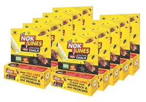 Sujanil's Nok Lines Strong Pest Control Cockroach Killer Chalk - Pack of 12- Light Blue