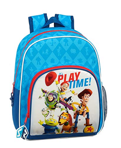 Safta 612031609 Mochila pequeña niña Adaptable Carro Toy Story  Azul