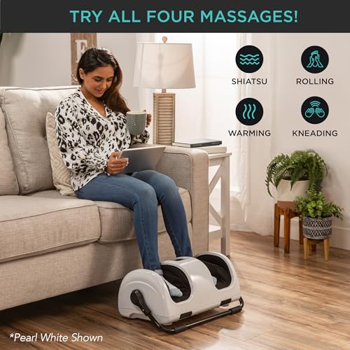 Image of Best Choice Products Heated Shiatsu Foot Massager for Pain Relief, Plantar Fasciitis, Neuropathy, Blood Circulation w /Compact Design - Sage