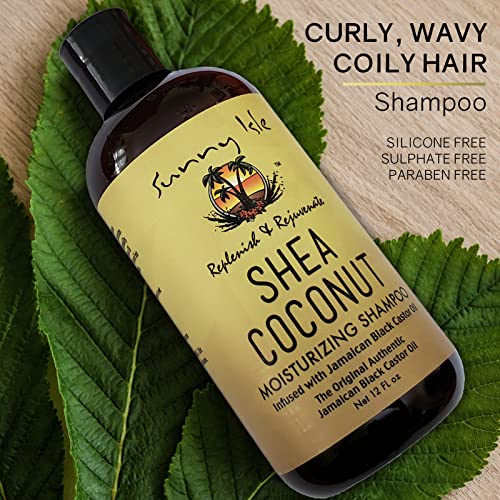 Sunny Isle Shea Coconut Moisturizing Shampoo Infused with Jamaican Black Castor Oil 12oz, 354.88 ml (Pack of 1) - Image 4